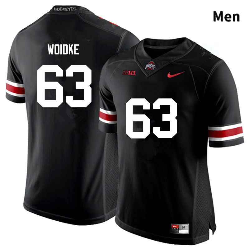 Ohio State Buckeyes Kevin Woidke Men's #63 Black Game Stitched College Football Jersey